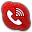 Skype Phone Alt Red Icon 32x32 png